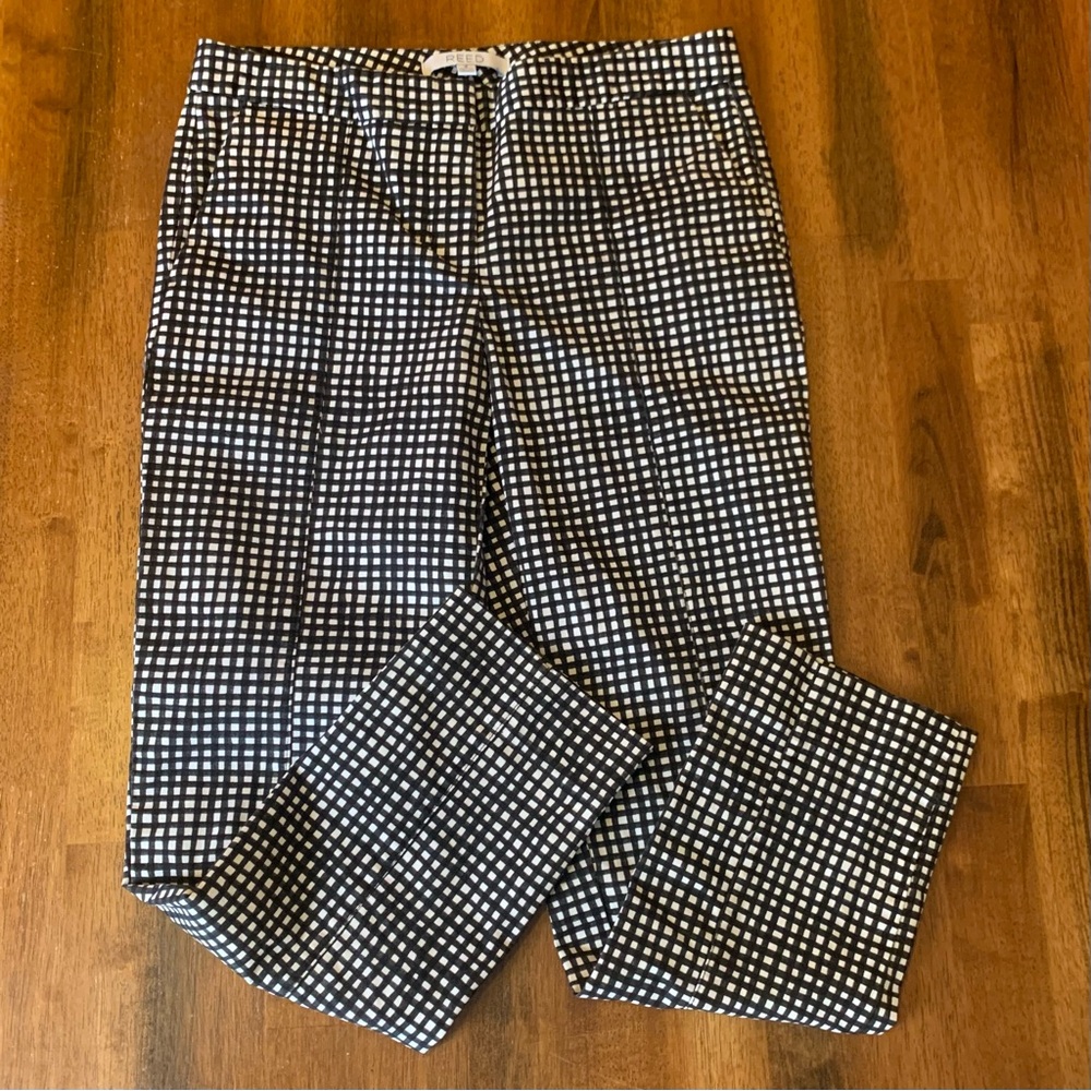 REED Pants 2 Bland and White Checkered Ankle Pants